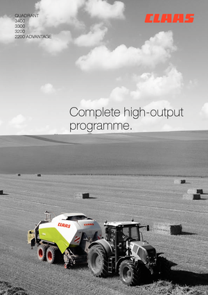 Prese de balotat pătrate + Prese de boltat de densitate mare Claas Quadrant 3300 RF