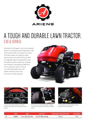 Mașini de tuns iarba Ride on și Tractoare de grădină Ariens E36