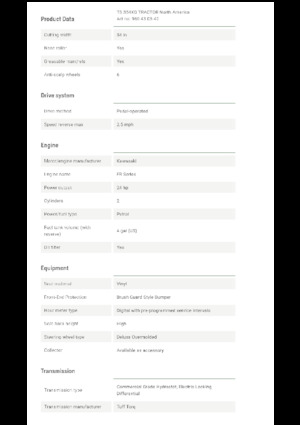 Mașini de tuns iarba Ride on și Tractoare de grădină Husqvarna TS 354XD