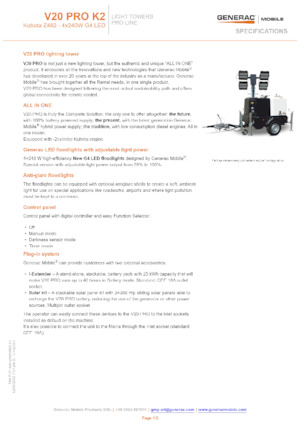 Faruri Generac Mobile V 20 Pro