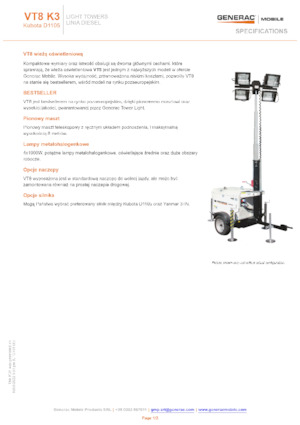 Faruri Generac Mobile VT 8 P