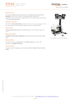 Faruri Generac Mobile VT 8 K3