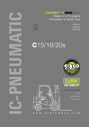 Stivuitoare frontale LPG Clark C15 L