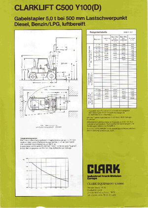Stivuitoare frontale LPG Clark C 500-y-100