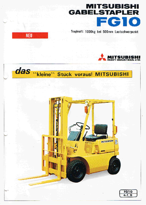 Stivuitoare frontale LPG Mitsubishi FG 10 T