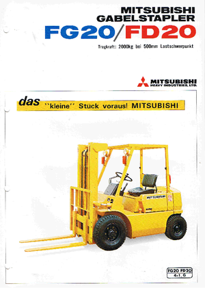 Stivuitoare frontale LPG Mitsubishi FG 20 K