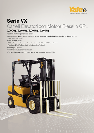 Stivuitoare frontale LPG Yale GLP 25VX Productivity