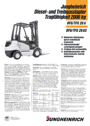 Stivuitoare frontale LPG Jungheinrich TFG-20 A