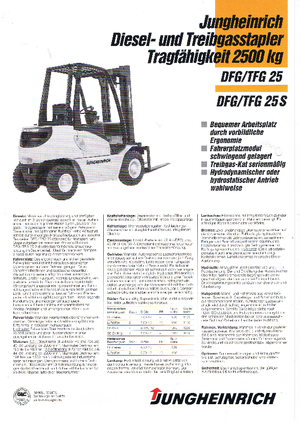 Stivuitoare frontale LPG Jungheinrich TFG 25