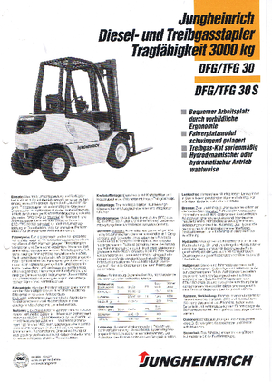 Stivuitoare frontale LPG Jungheinrich TFG 30