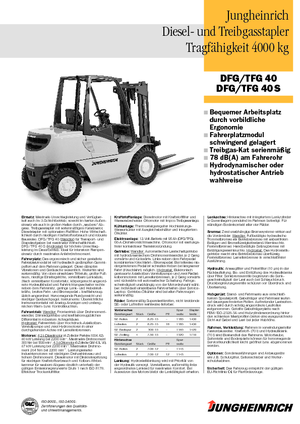 Stivuitoare frontale LPG Jungheinrich TFG 40 CS