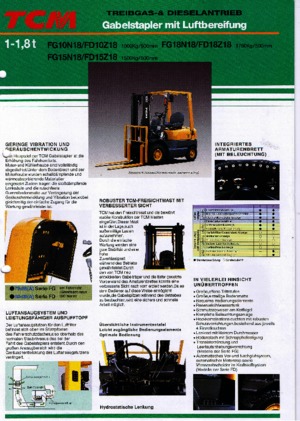 Stivuitoare frontale LPG TCM FG 15 N 18 T