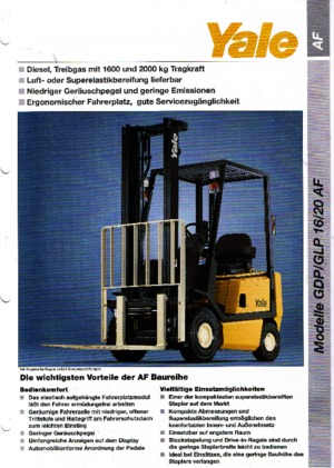 Stivuitoare frontale LPG Yale GLP 16 AF
