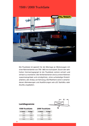 Platforme de încărcare MBB Palfinger 2000 TruckGate