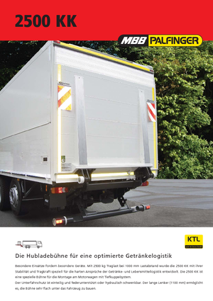 Platforme de încărcare MBB Palfinger 2500 KK