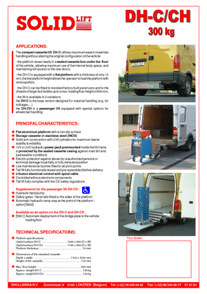 Platforme de încărcare Dhollandia DH-CH