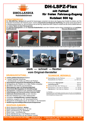 Platforme de încărcare Dhollandia DH-LSPZ Flex