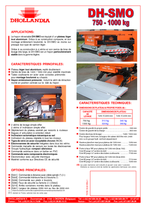 Platforme de încărcare Dhollandia DH-SMO