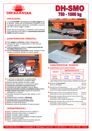 Platforme de încărcare Dhollandia DH-SMO