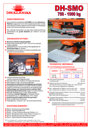 Platforme de încărcare Dhollandia DH-SMO