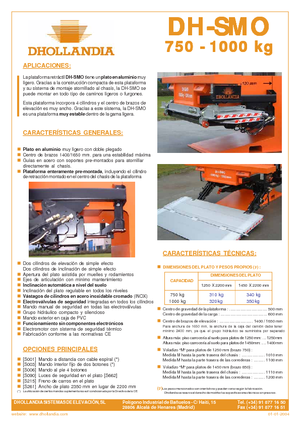 Platforme de încărcare Dhollandia DH-SMO