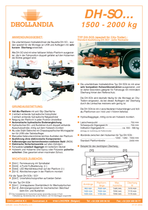 Platforme de încărcare Dhollandia DH-SO 8