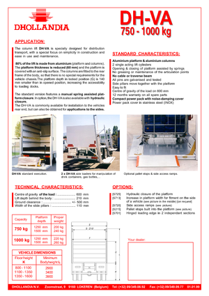 Platforme de încărcare Dhollandia DH-VA