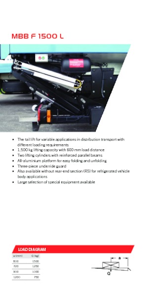 Platforme de încărcare MBB Palfinger MBB F 1500 L