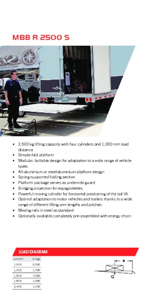 Platforme de încărcare MBB Palfinger MBB R 2500 S