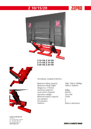 Platforme de încărcare ZEPRO Z 15-150