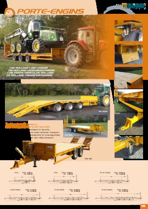 Trailere cu platformă joasă Rolland PE 150