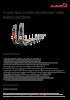 Semi-trailere cu platformă joasă Schwarzmüller 4-axle low loader semitrailer with offset platform - reinforced - extendible