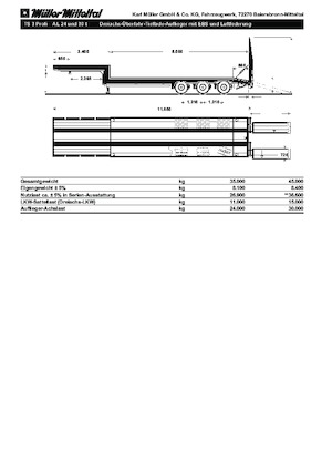 Semi-trailere cu platformă joasă Müller Mitteltal TS 3 Profi