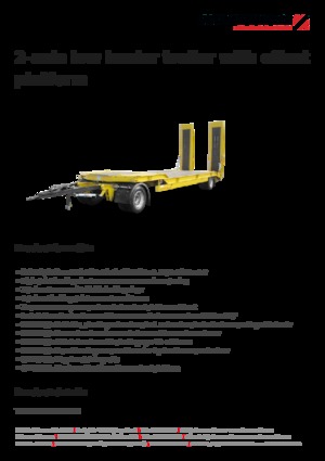 Trailere cu platformă joasă Schwarzmüller 2-axle low loader trailer with offset platform