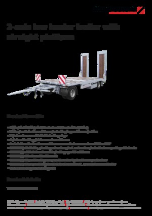 Trailere cu platformă joasă Schwarzmüller 2-axle low loader trailer with straight platform
