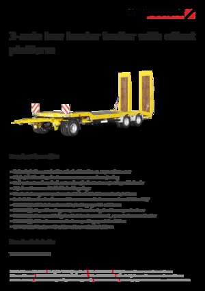 Trailere cu platformă joasă Schwarzmüller 3-axle low loader trailer with offset platform