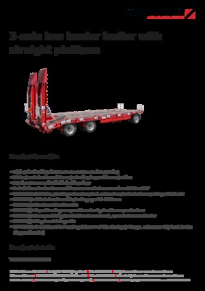 Trailere cu platformă joasă Schwarzmüller 3-axle low loader trailer with straight platform