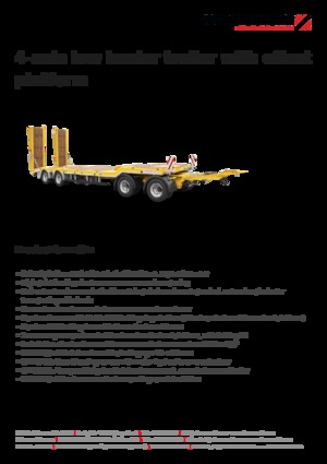 Trailere cu platformă joasă Schwarzmüller 4-axle low loader trailer with offset platform