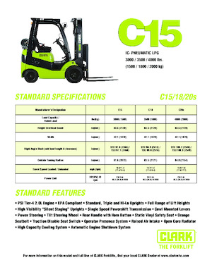 Stivuitoare frontale LPG Clark C20s