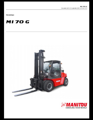 Stivuitoare frontale LPG Manitou MI 70 G