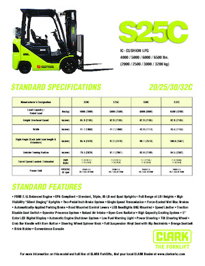 Stivuitoare frontale LPG Clark S20C