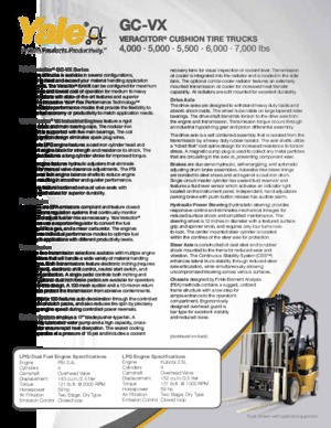 Stivuitoare frontale LPG Yale GC060VX