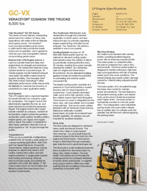 Stivuitoare frontale LPG Yale GC080VX