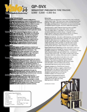 Stivuitoare frontale LPG Yale GP035VX