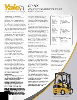 Stivuitoare frontale LPG Yale GP040VX