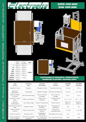 Trolii industriale Electroelsa EHPM 1000 Mini