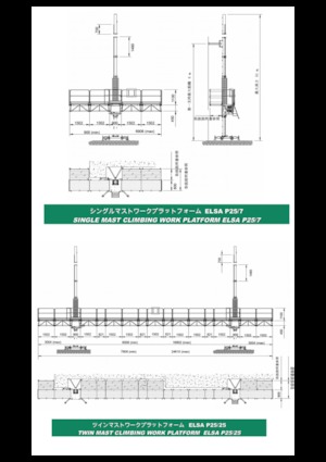 Platforme de lucru pentru alpinism Electroelsa ELSA P25
