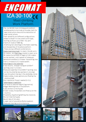Platforme de lucru pentru alpinism Encomat IZA 30/100