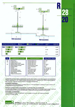 Platforme de lucru pentru alpinism Rovers R 28 TS