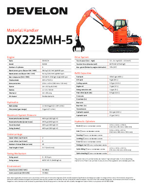 Stivuitoare Develon DX225MH-5